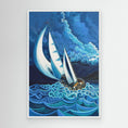 Load image into Gallery viewer, N12- Saling with the storm - Framed Canvas Art Print