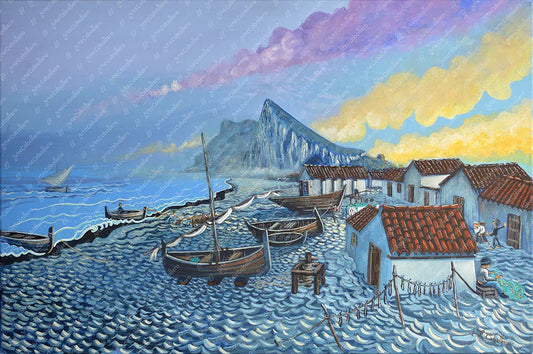 N131 - Häuser am Strand - Atunara - Leinwand