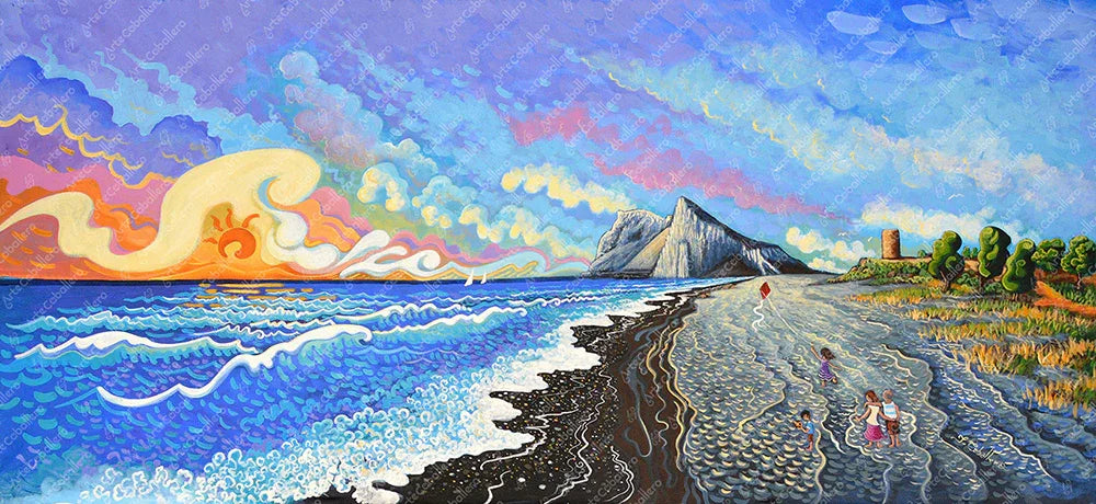 N142 - Promenade au lever du soleil - Toile