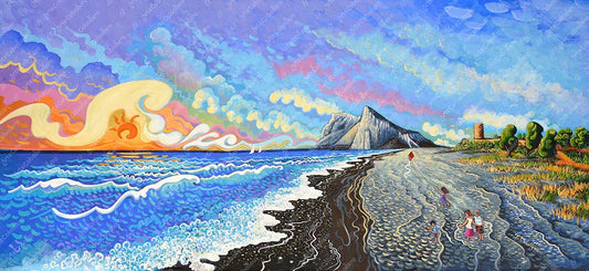 N142 - Sonnenaufgangsspaziergang - Leinwand