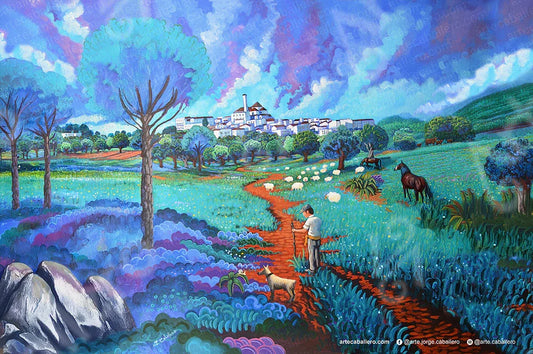 N144 - Le chien de San Roque - Version étendue - Toile