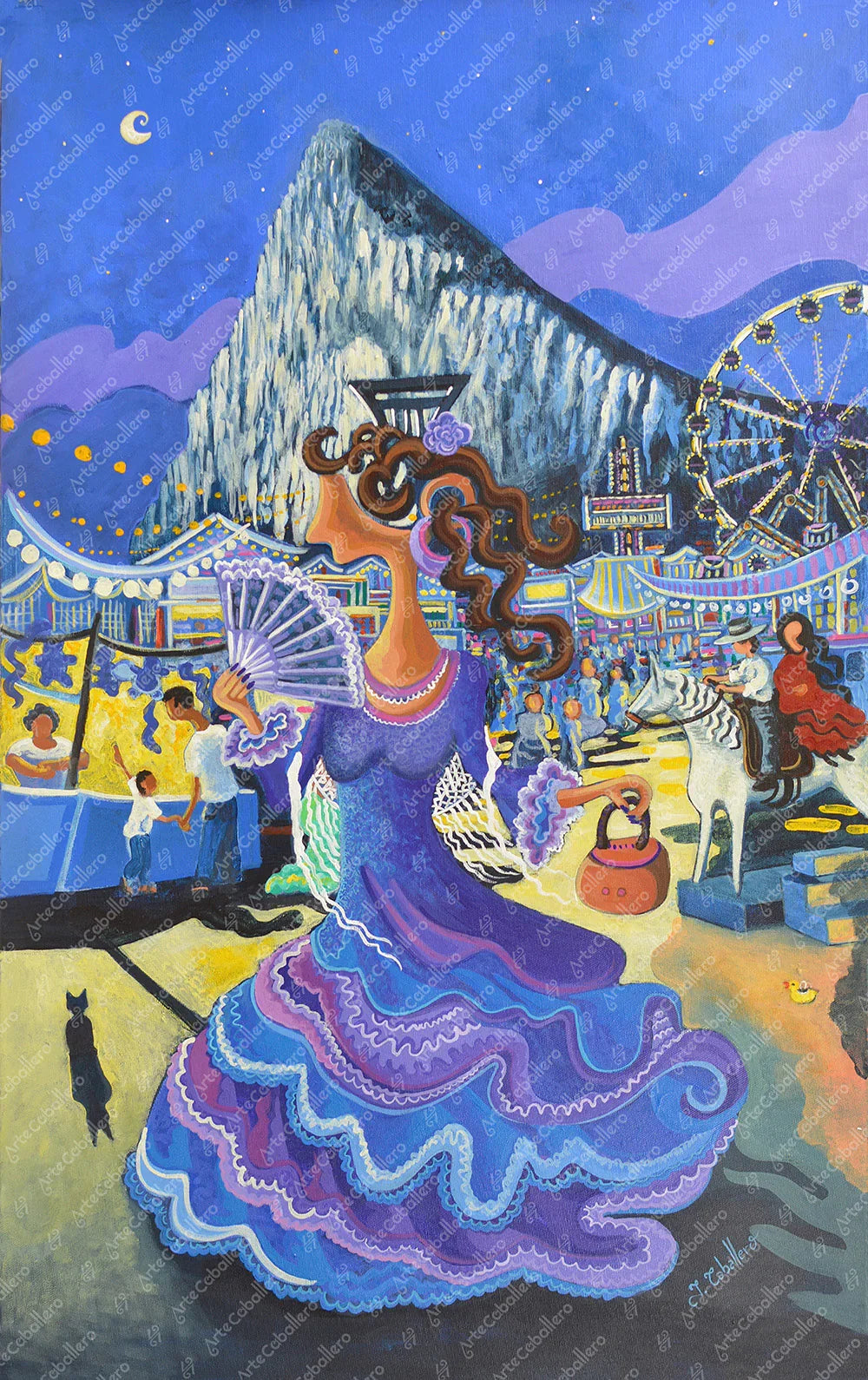 N150 - Nacht des Jahrmarkts - Leinwand