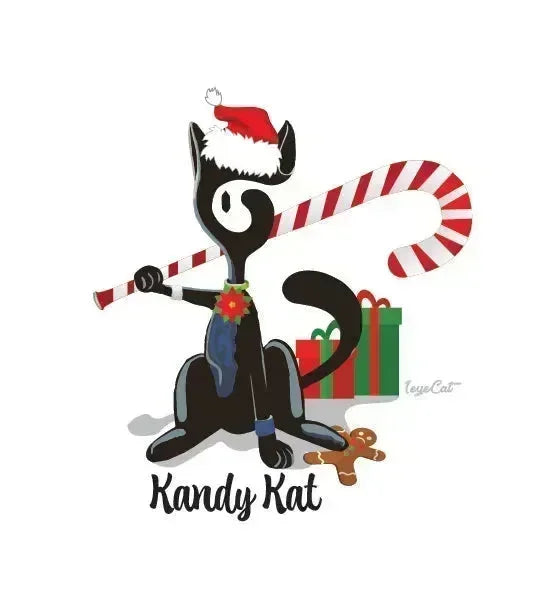 1eyeCat - Xmas Kandy Kat - T-shirt unisexe en coton biologique