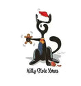 Загрузить изображение в просмотрщик галереи, 1eyeCat - Xmas Kitty stole- Unisex organic cotton t-shirt