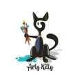 Загрузить изображение в просмотрщик галереи, 1eyeCat - Arty Kitty- Unisex organic cotton t-shirt