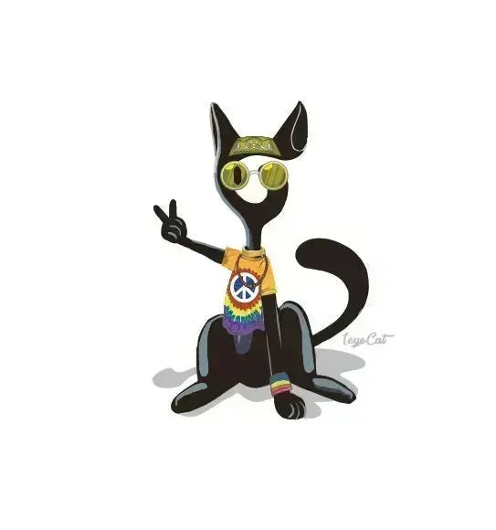 1eyeCat - Der Hippie-Rebell - Unisex Bio-Baumwoll-T-Shirt