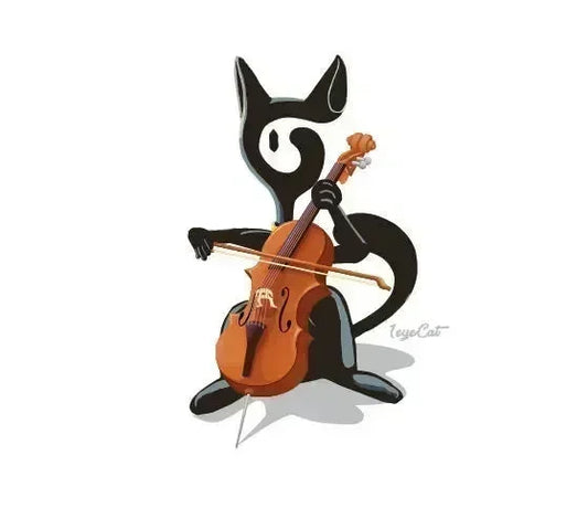 1eyeCat - Artiste de violoncelle - T-shirt unisexe en coton biologique