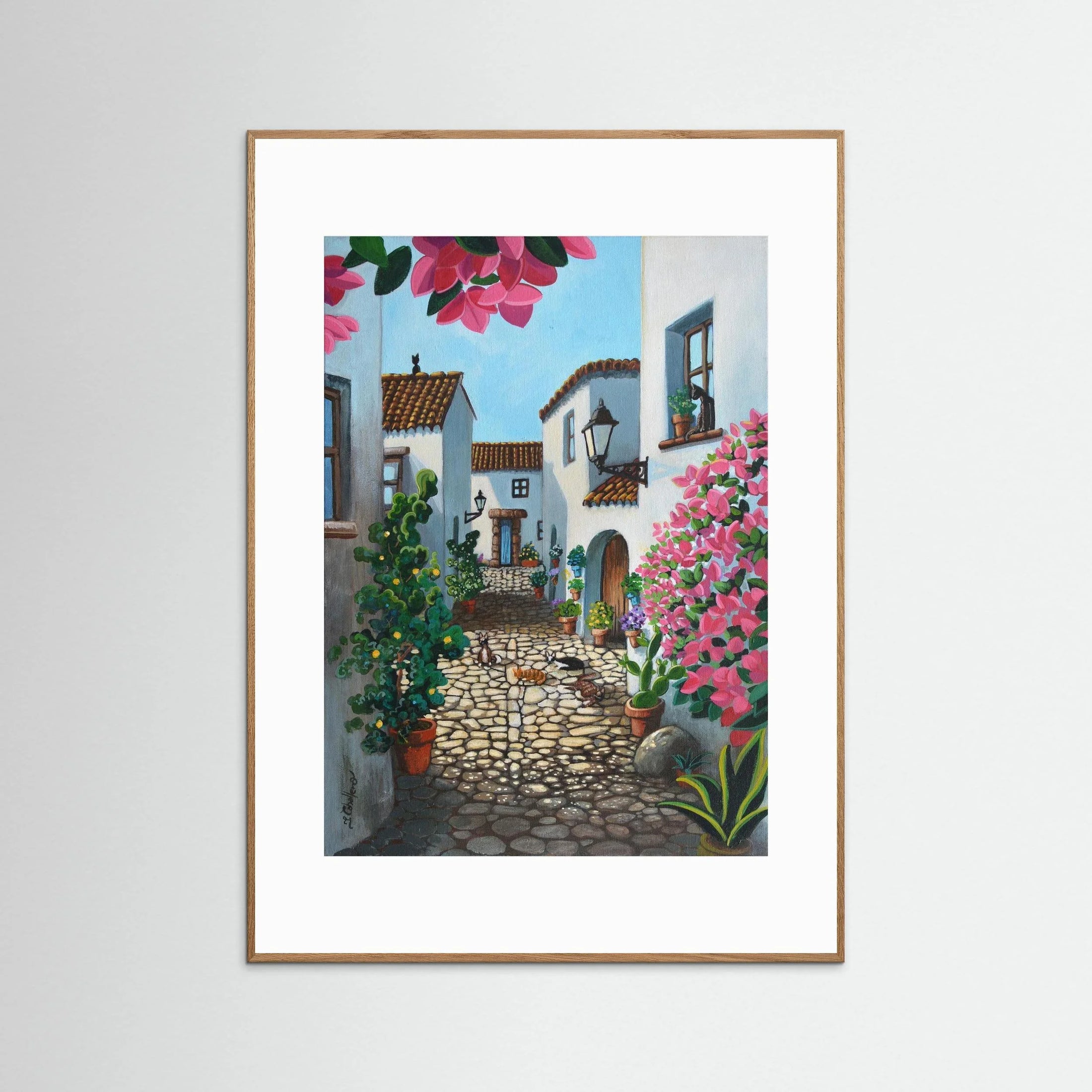 N214 -The Cats of Castellar  - Framed Fine Art Paper Print