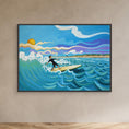 Bild in Galerie-Betrachter laden, N204 - Surfing El Palmar - Framed Canvas Art Print