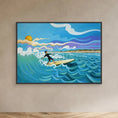 Load image into Gallery viewer, N204 - Surfing El Palmar - Framed Canvas Art Print