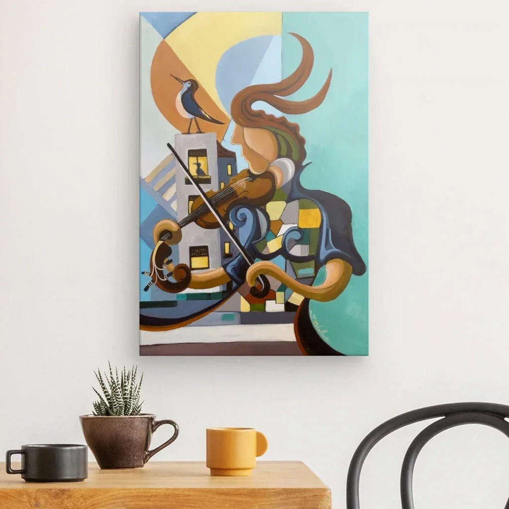 N220 - El pájaro y la violinista - Canvas