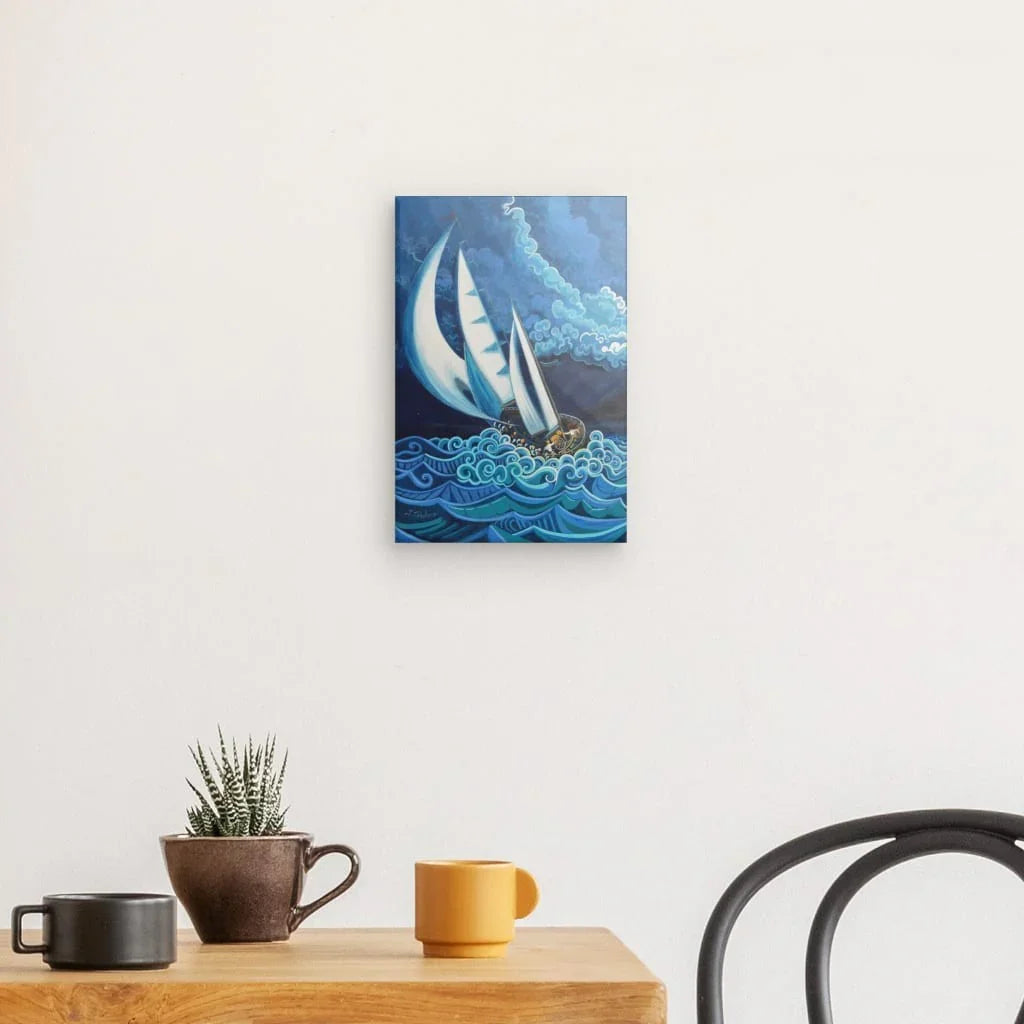N12 B - Sailing with the storm - Portrait Canvas