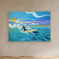 Load image into Gallery viewer, N204 - Surfing El Palmar - Framed Canvas Art Print