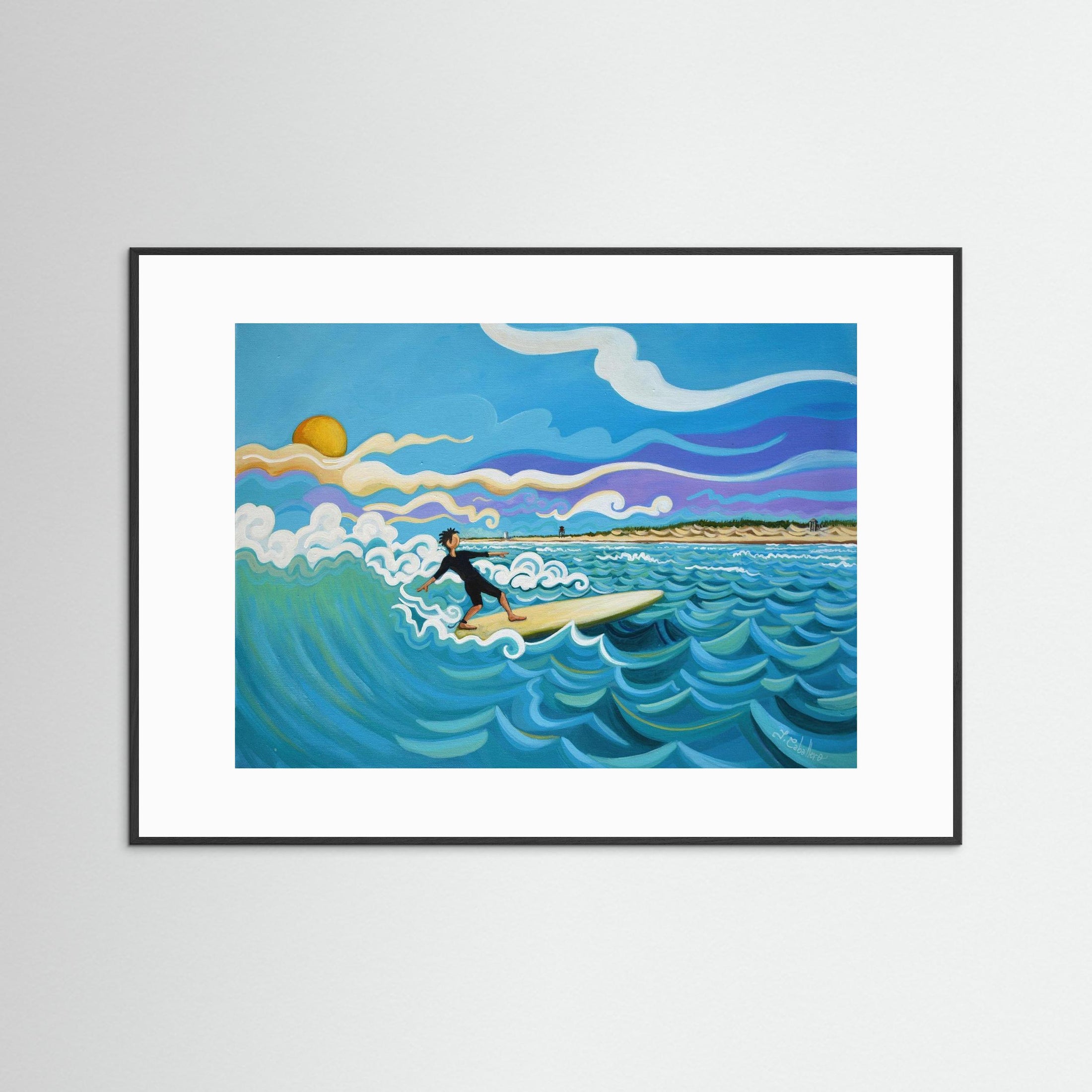 N204 - Surfing El Palmar - Fine Art Paper Print