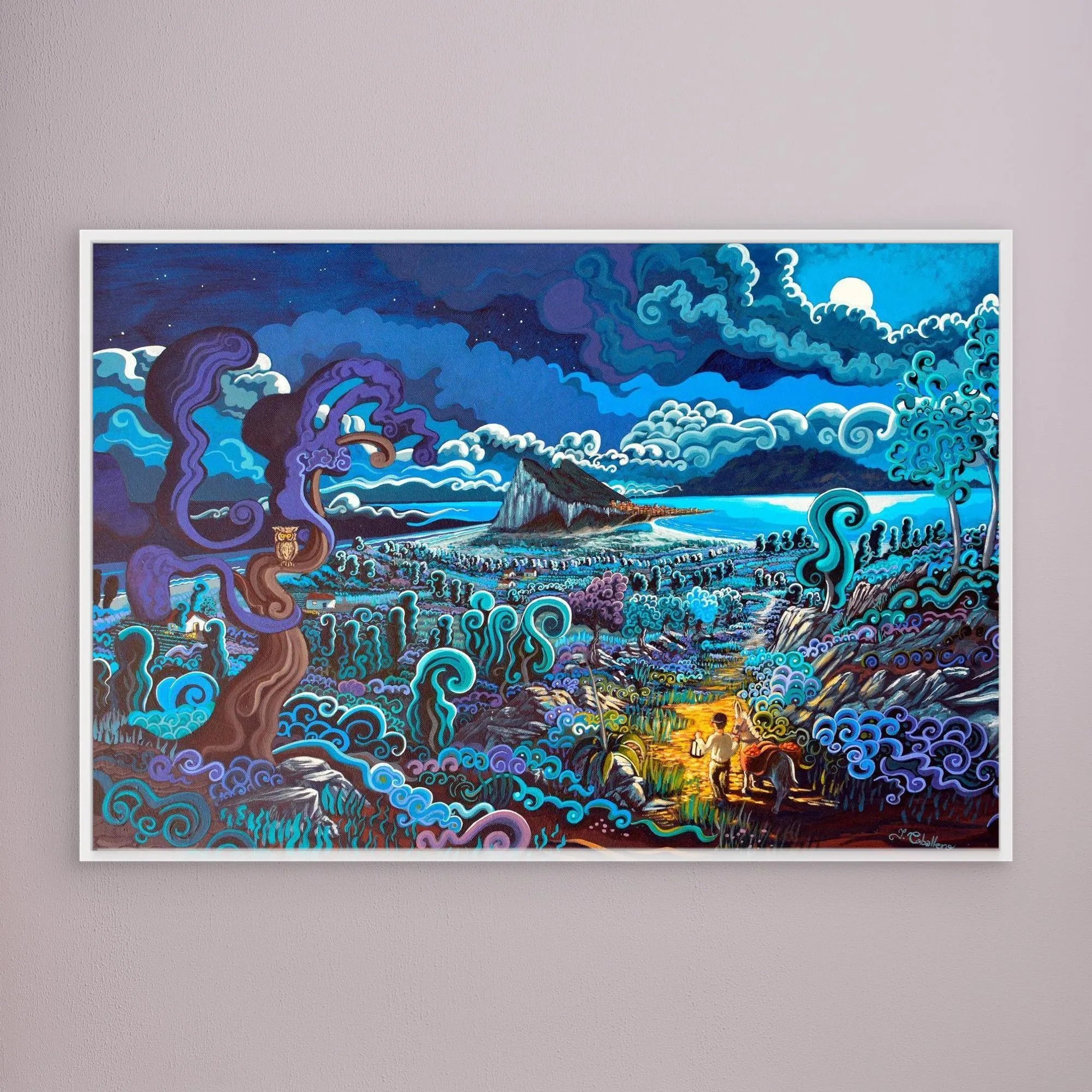 N15 - The Night Wanderer -  Framed Canvas Art Print