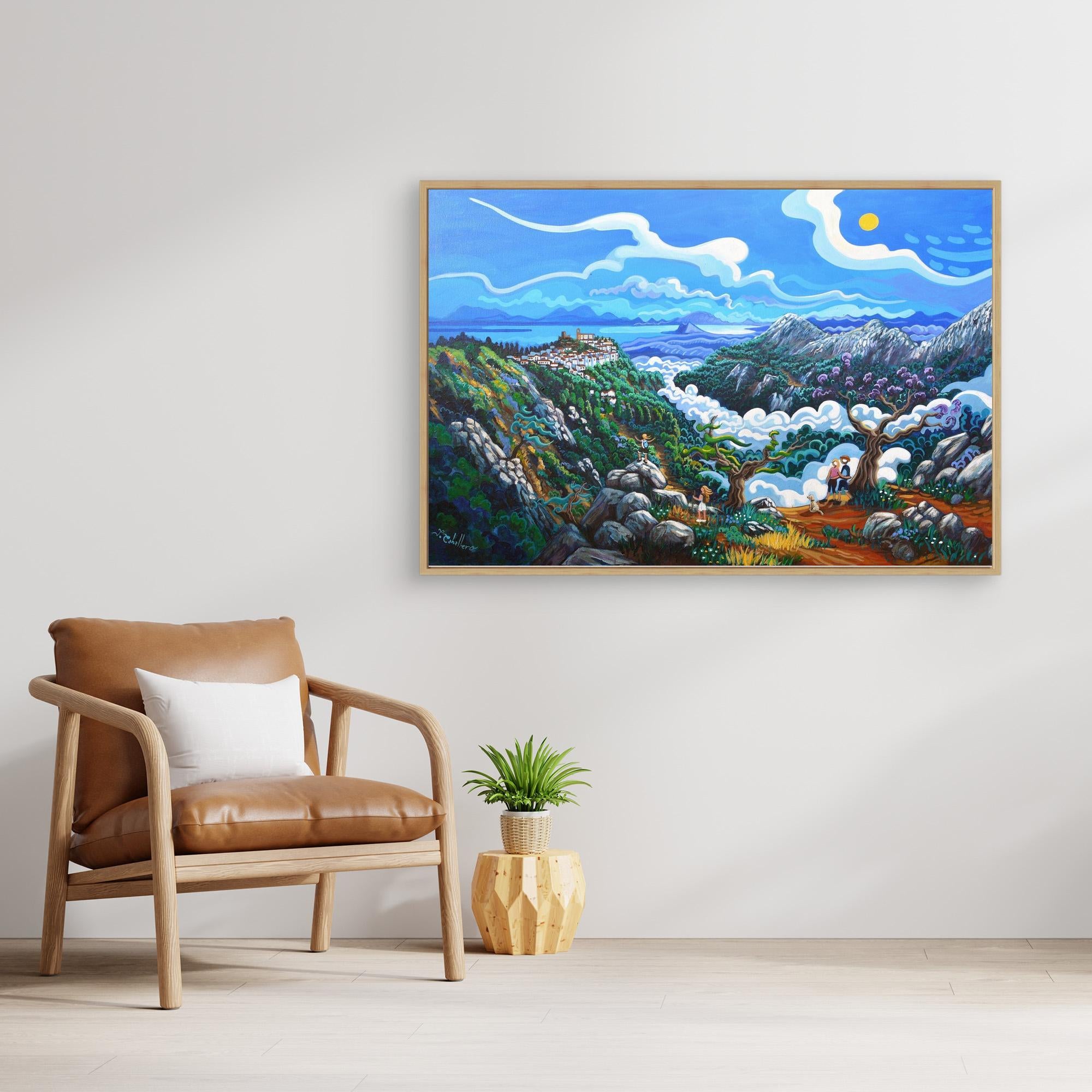 N201 - Sierra Crestelina - Framed Canvas Art Print