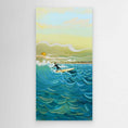 Charger l'image dans la visionneuse de la galerie, N204 - Surfing El Palmar - Vertical - Framed Canvas