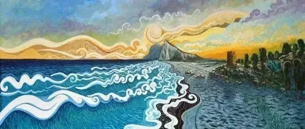 N103 - Levante Sunset - Mug Panorama - Arte Caballero