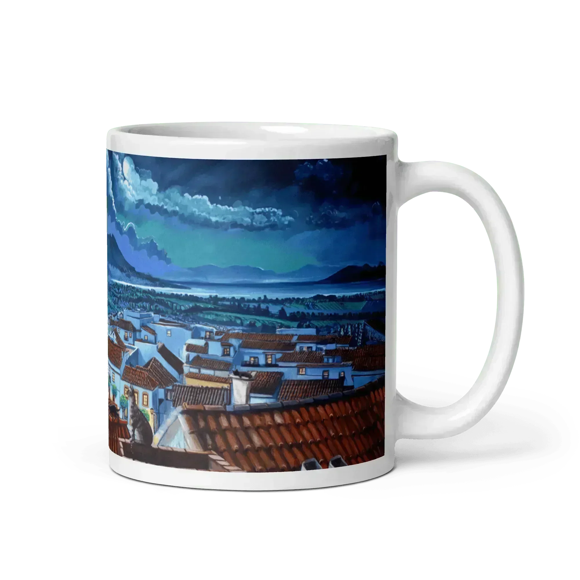 N11 Landscape - The cats of San Roque - Mug Panorama - Arte Caballero