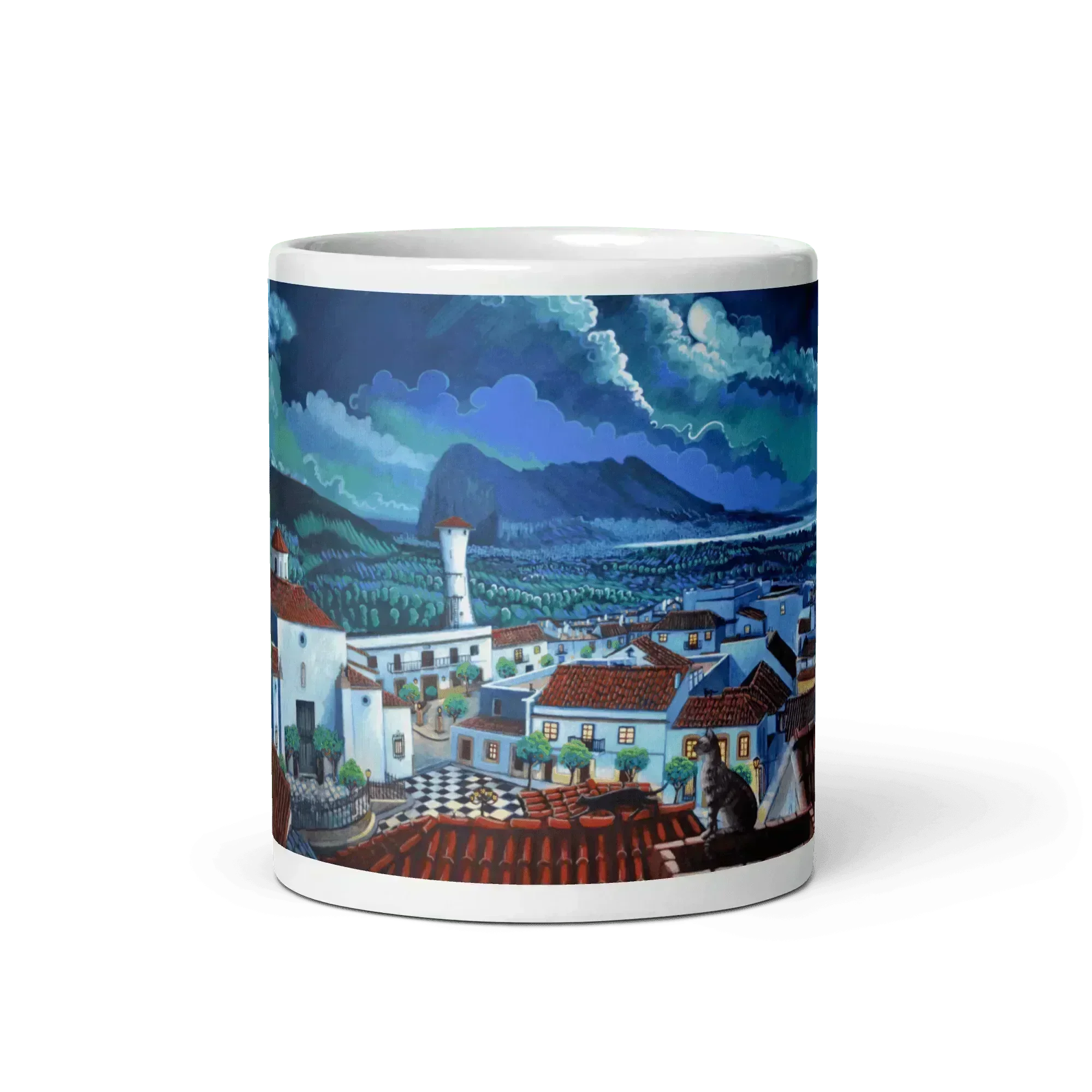 N11 Landscape - The cats of San Roque - Mug Panorama - Arte Caballero