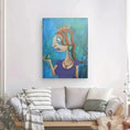 Carregar imagem no visualizador da Galeria, Colorful twisted princess canvas art above modern sofa in bright living room