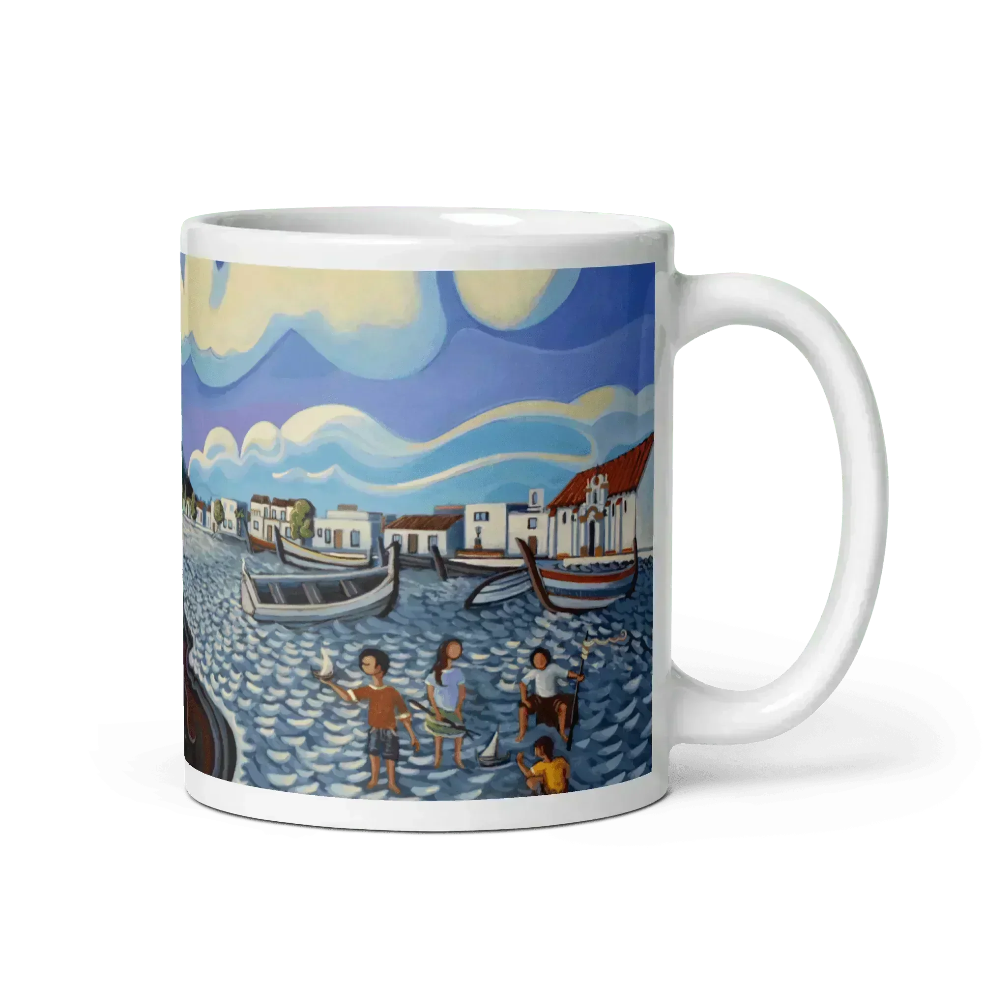 N125 - Kids on the Beach - Mug Panorama - Arte Caballero