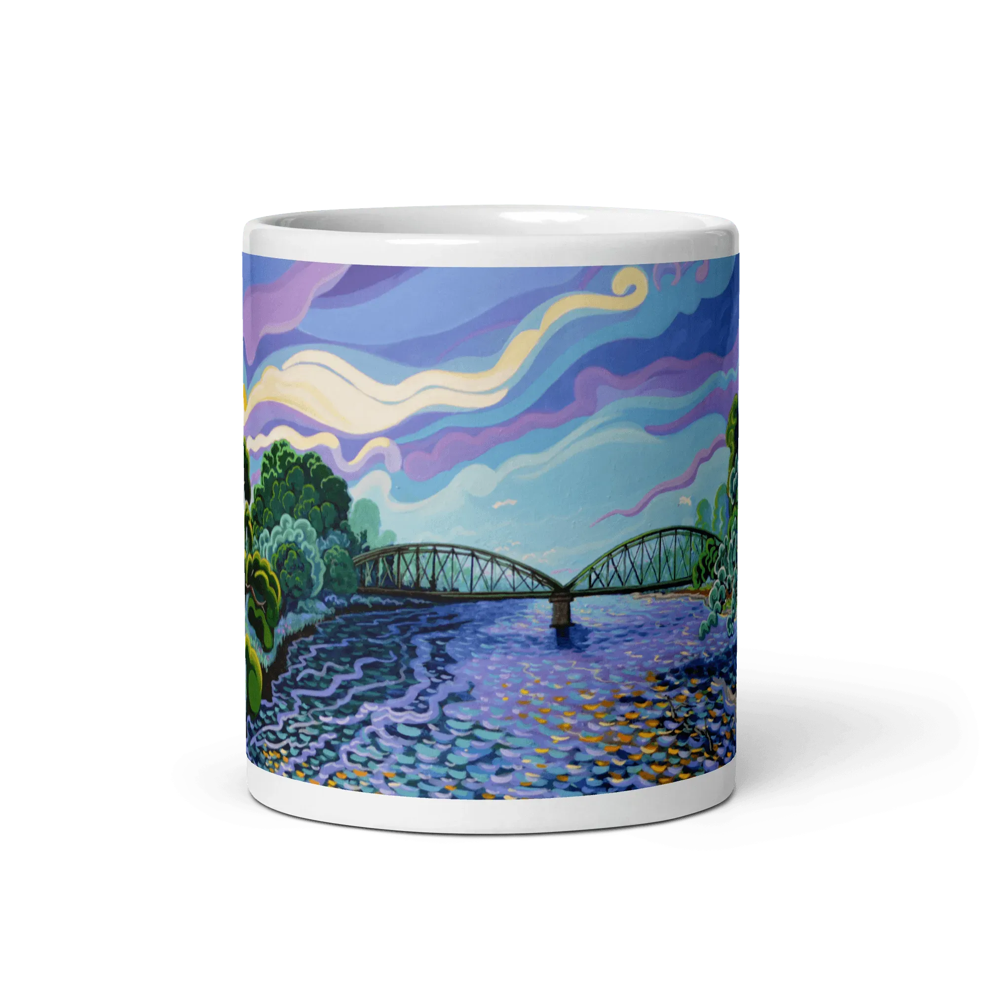 N128 - Iron bridge - Guadiaro river -Mug Panorama - Arte Caballero