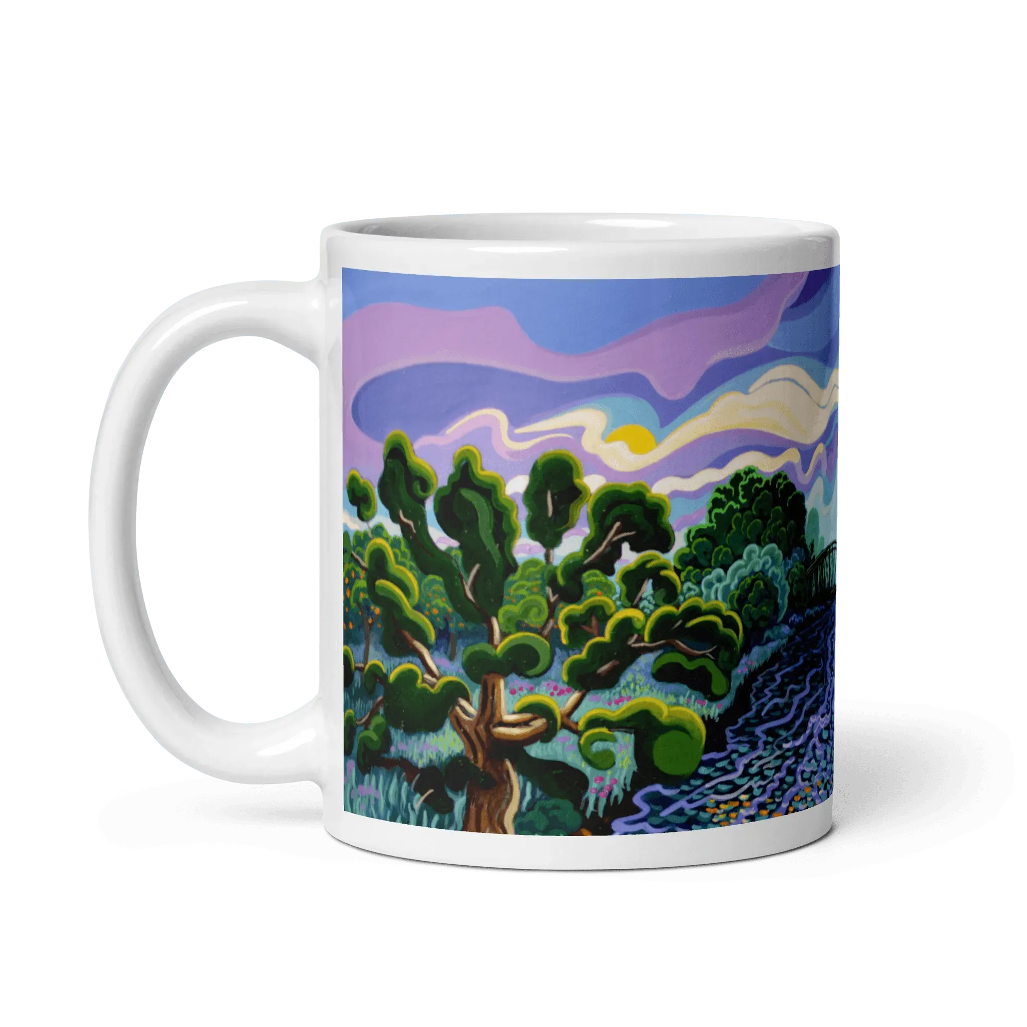 N128 - Iron bridge - Guadiaro river -Mug Panorama - Arte Caballero