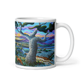Bild in Galerie-Betrachter laden, Colorful panoramic mug with abstract tree, river, and landscape artwork, nature-themed design