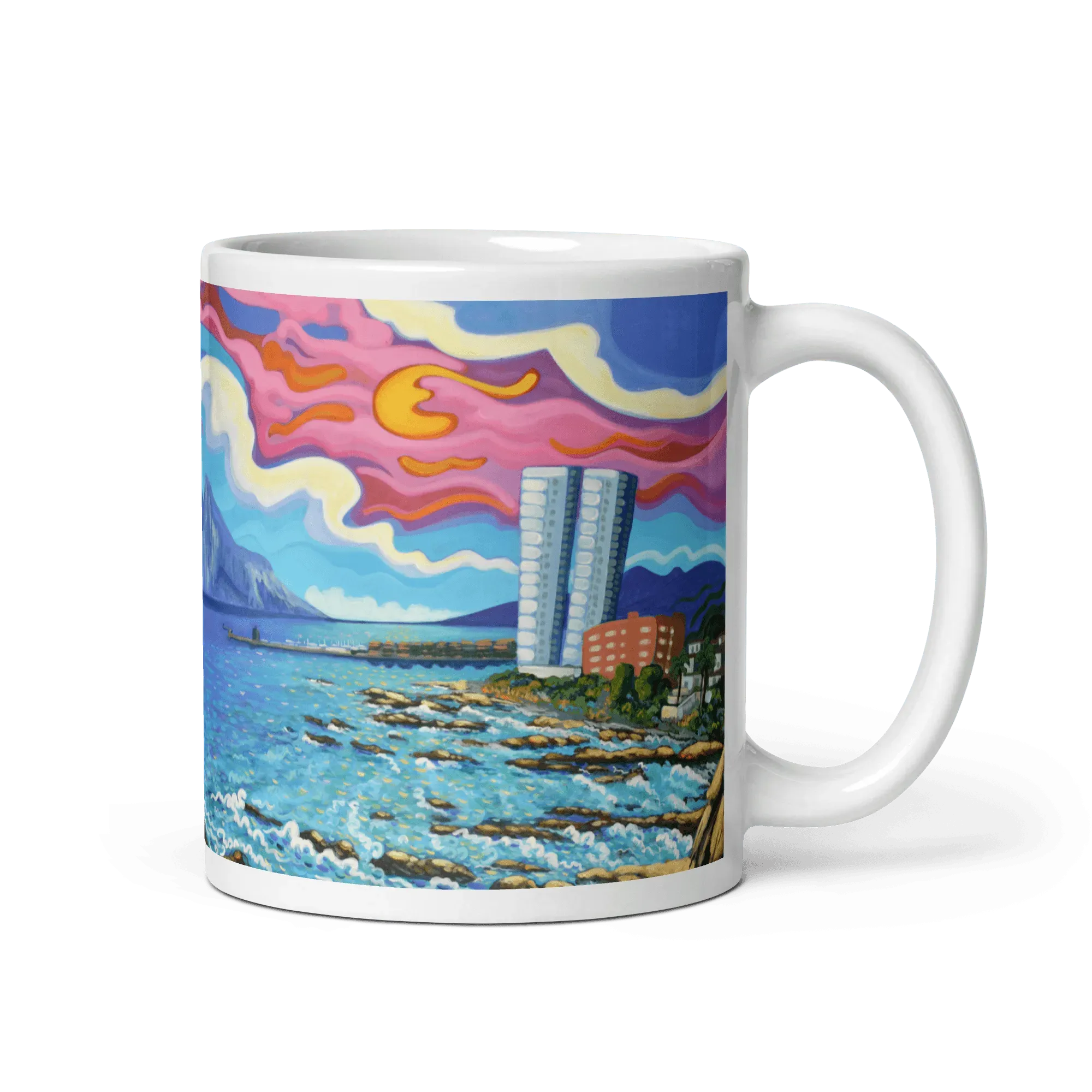 N140 - Sardine Beach - Mug Panorama - Arte Caballero