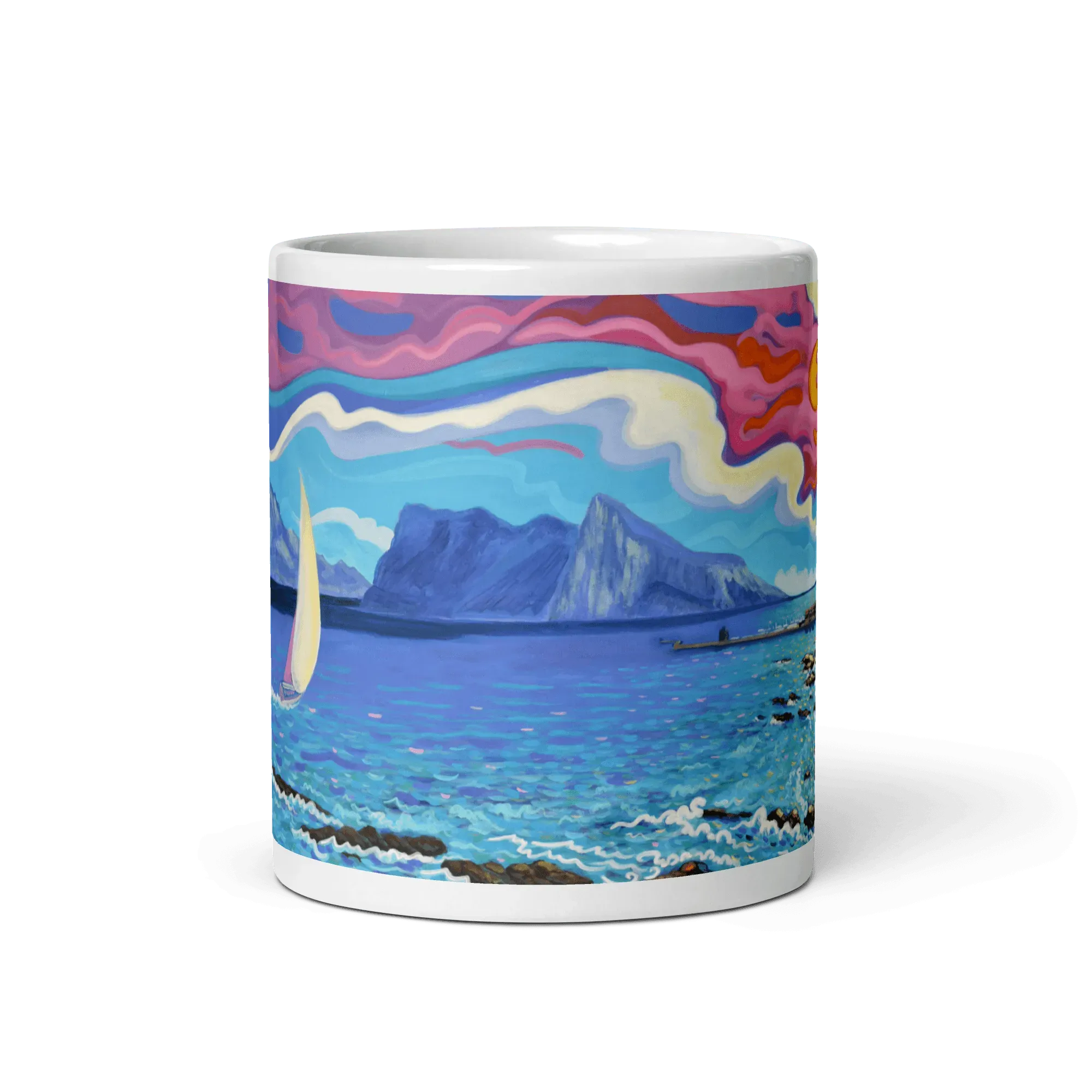 N140 - Sardine Beach - Mug Panorama - Arte Caballero