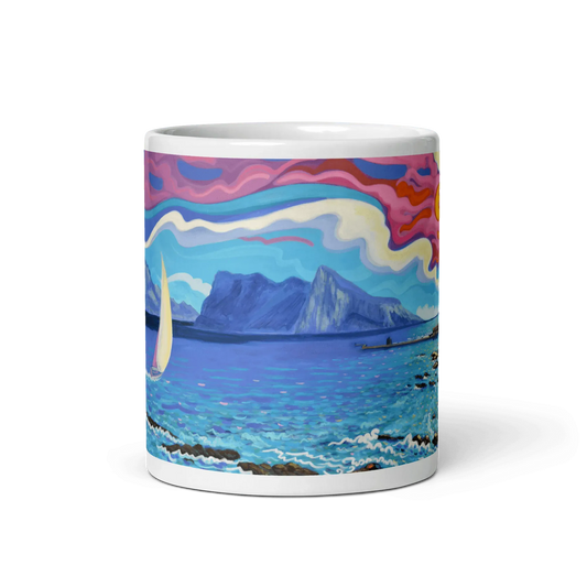 N140 - Sardine Beach - Mug Panorama - Arte Caballero
