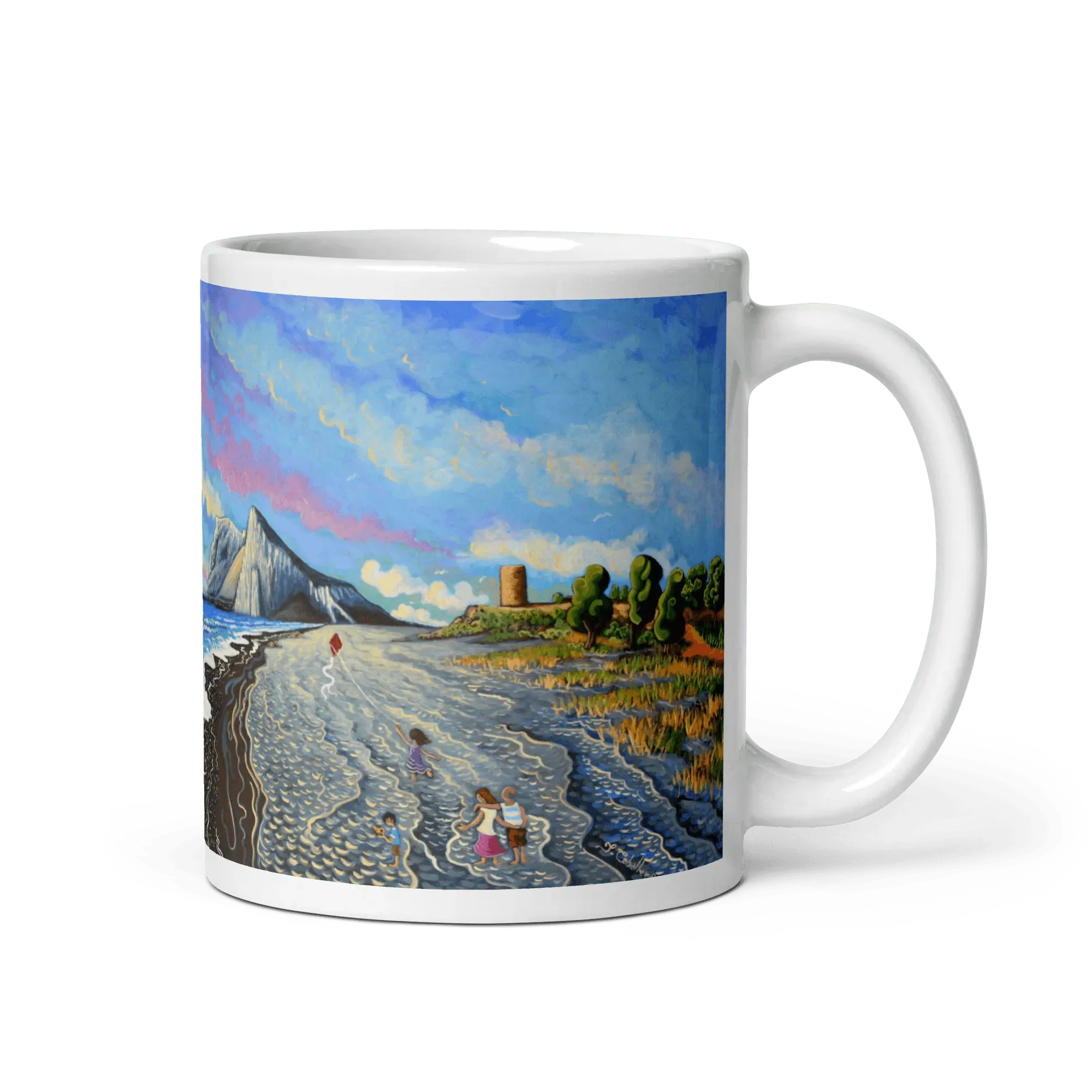 N142 - Sunrise walk - Mug Panorama - Arte Caballero