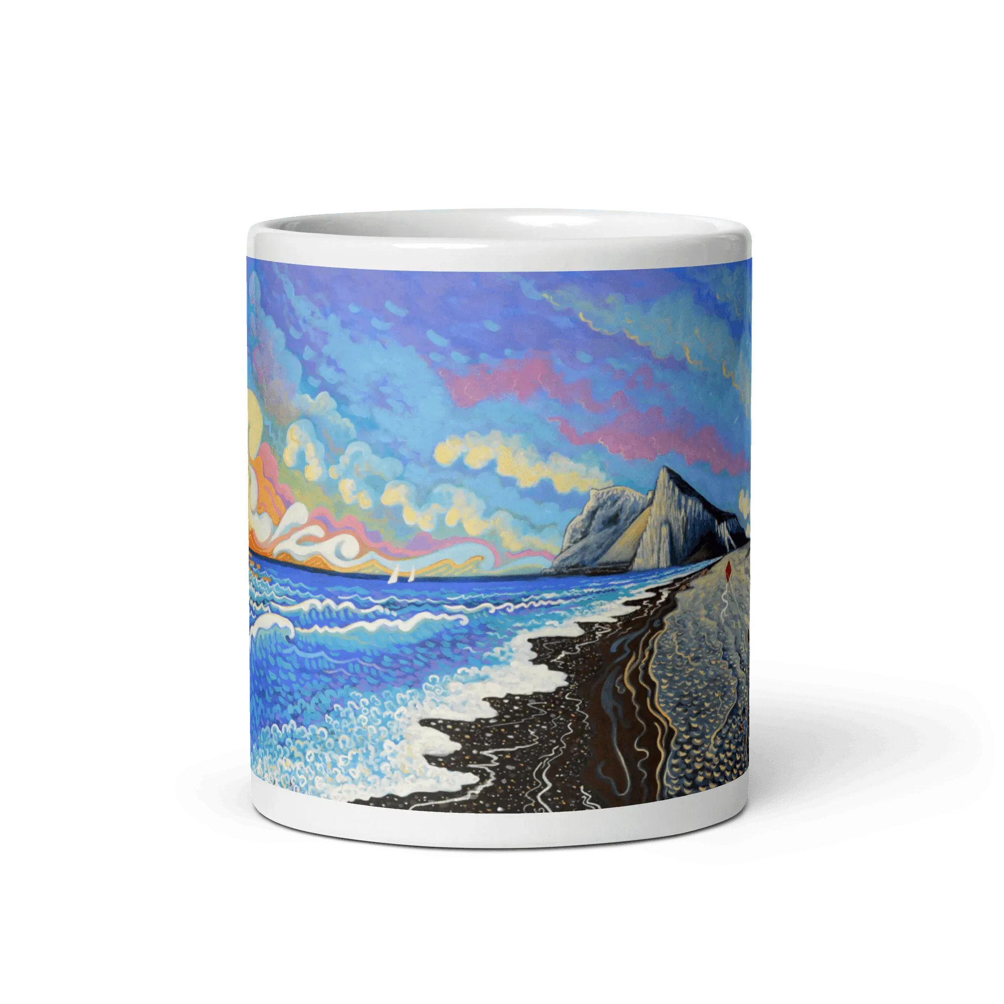 N142 - Sunrise walk - Mug Panorama - Arte Caballero