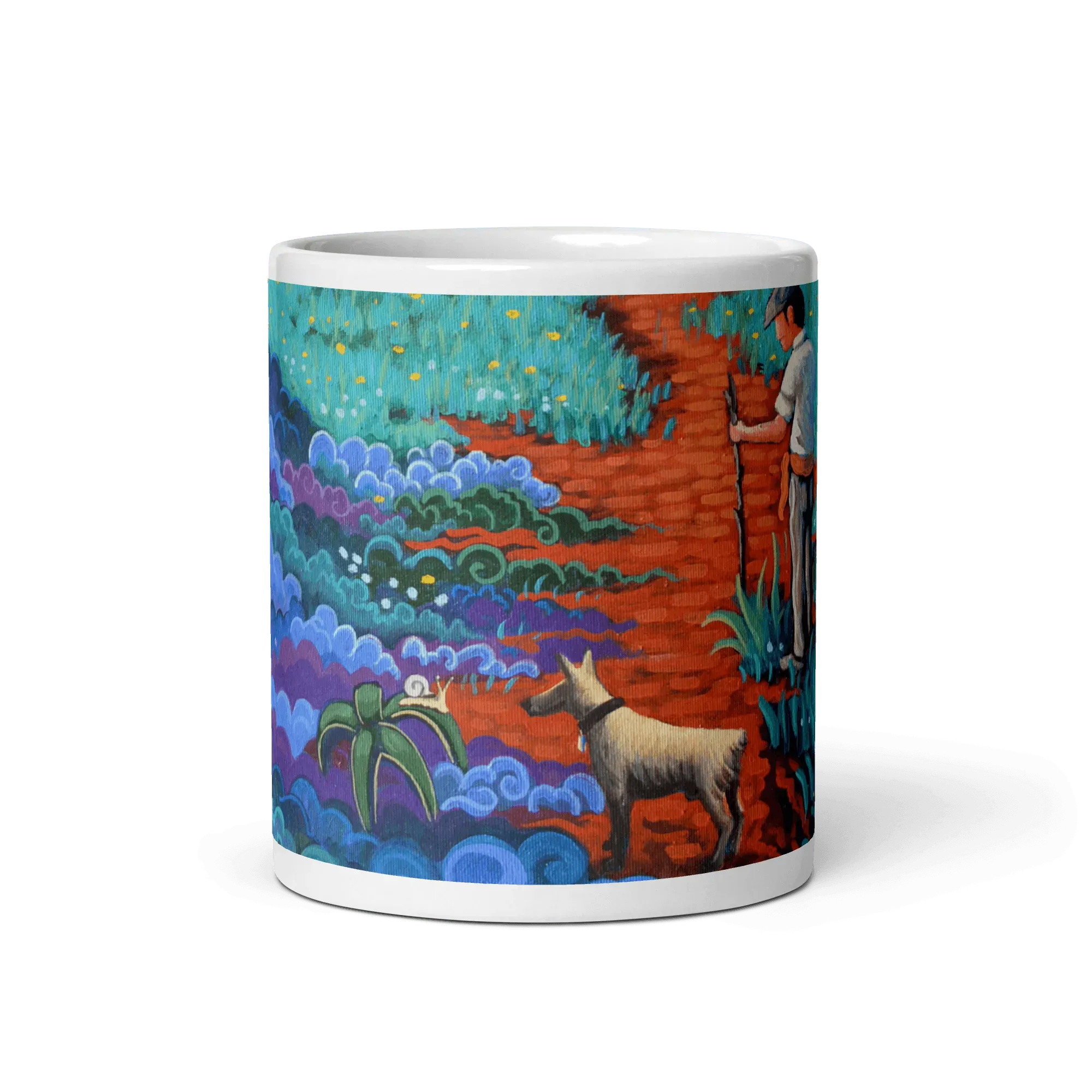 N144 B -The dog of San Roque - Mug Panorama - Arte Caballero