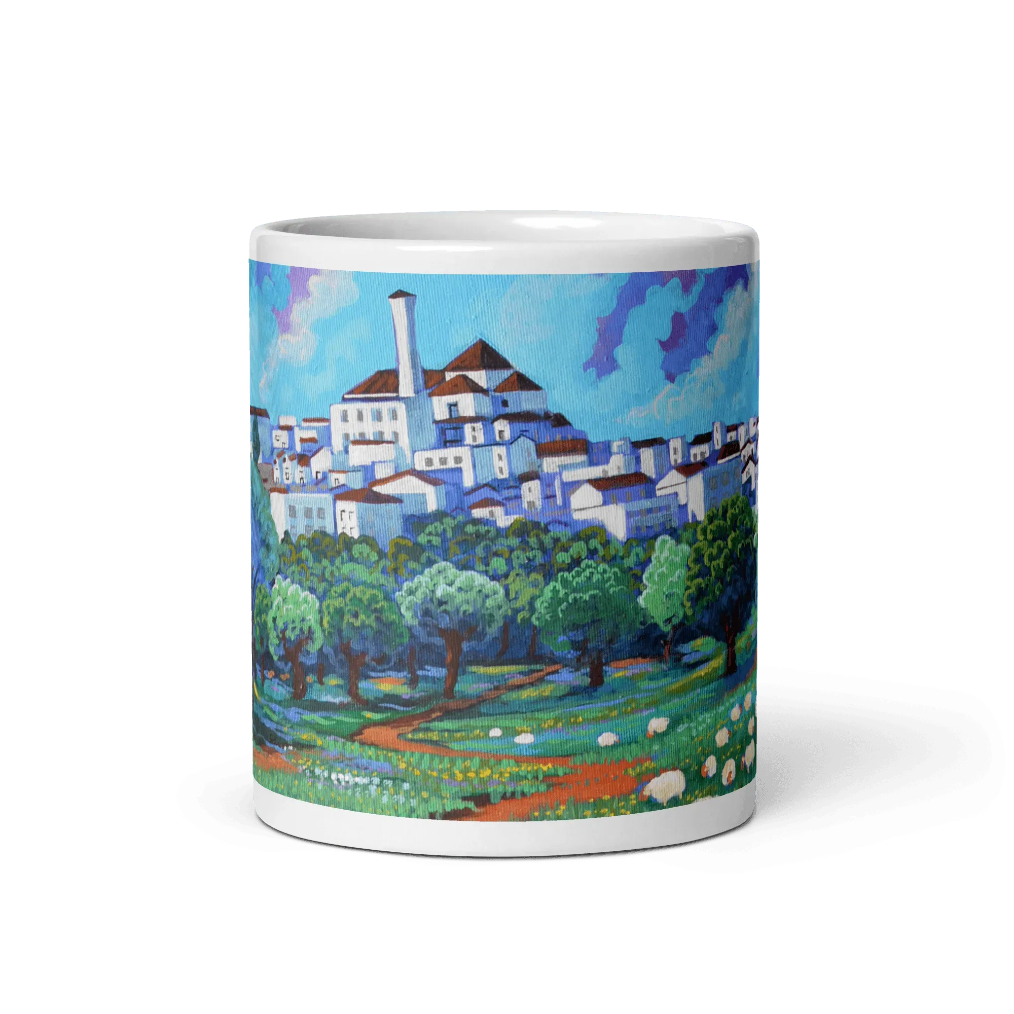 N144 - El perro de San Roque - Mug Panorama - Arte Caballero