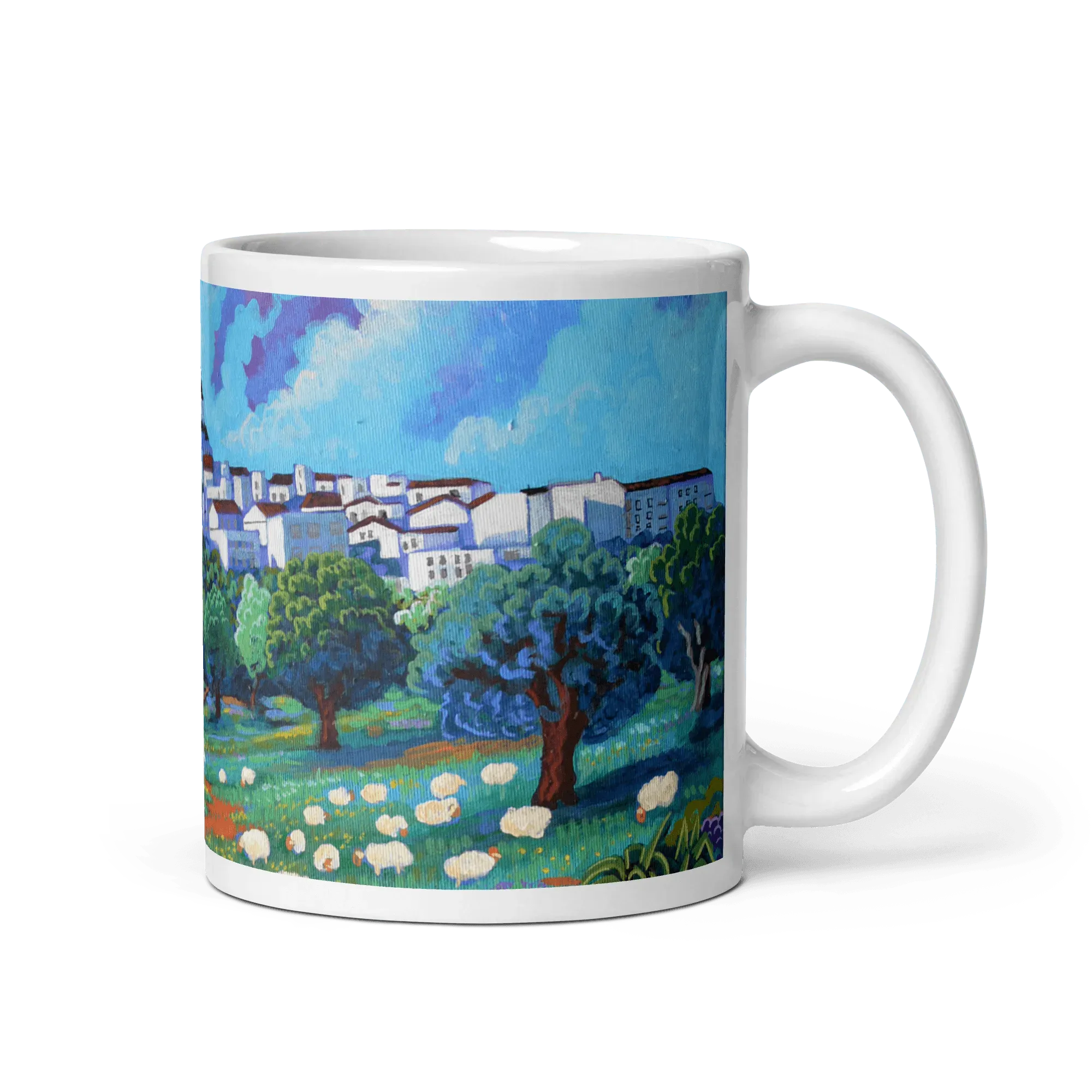 N144 - El perro de San Roque - Mug Panorama - Arte Caballero