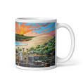 Load image into Gallery viewer, Baelo Claudia Bolonia Tarifa landscape art mug with Roman ruins, beach, and sunset