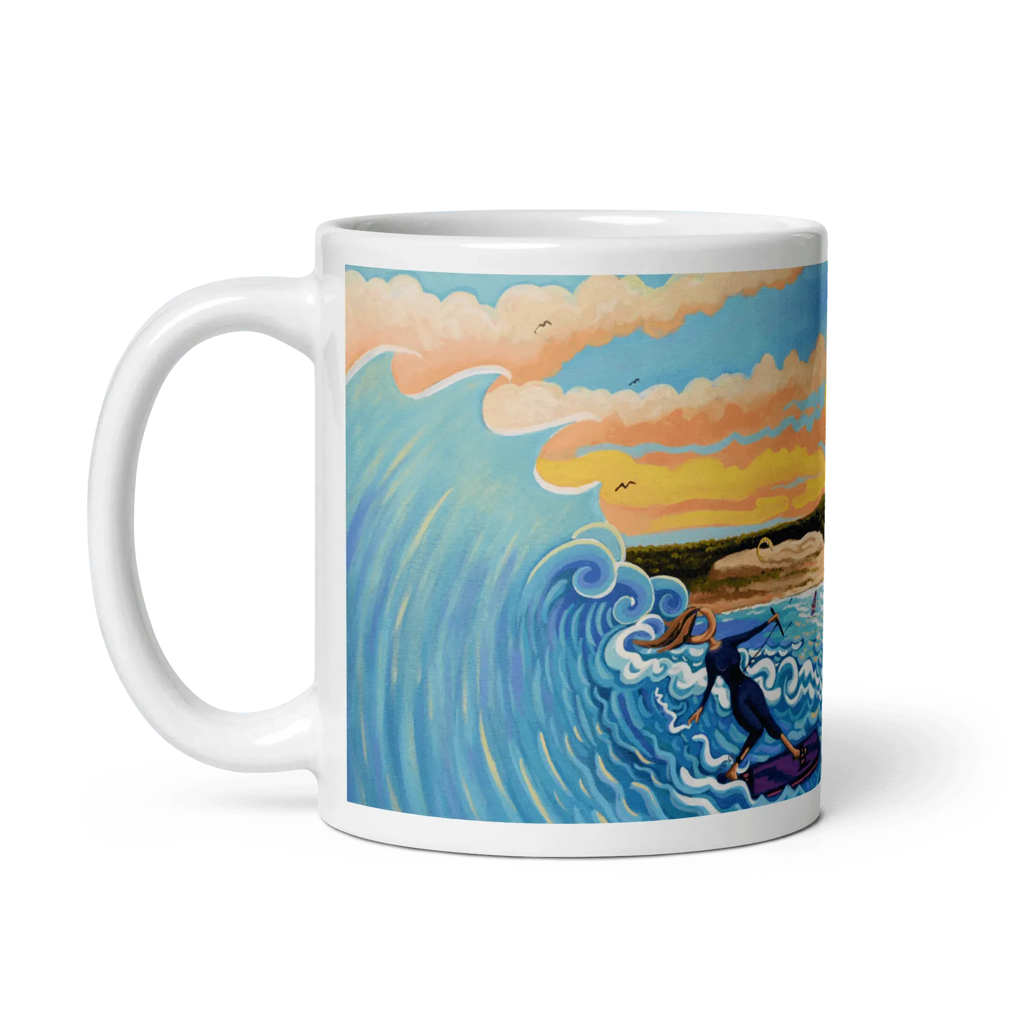 N151 - Kite surfing Tarifa - Mug Panorama - Arte Caballero