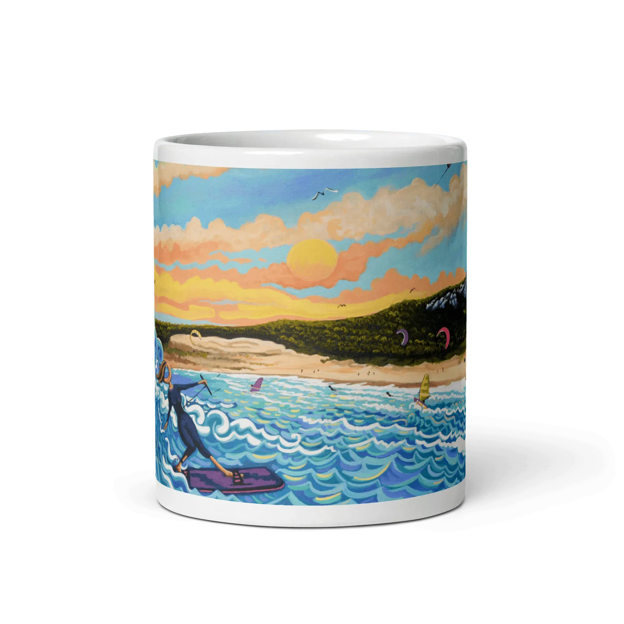 N151 - Kite surfing Tarifa - Mug Panorama - Arte Caballero