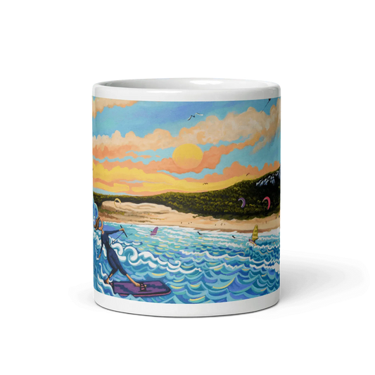 N151 - Kite surfing Tarifa - Mug Panorama - Arte Caballero