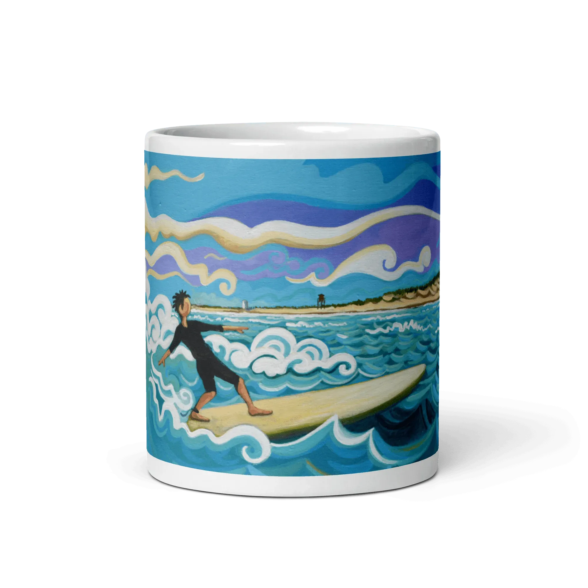 N204 - Surfing - El Palmar - Mug Panorama - Arte Caballero