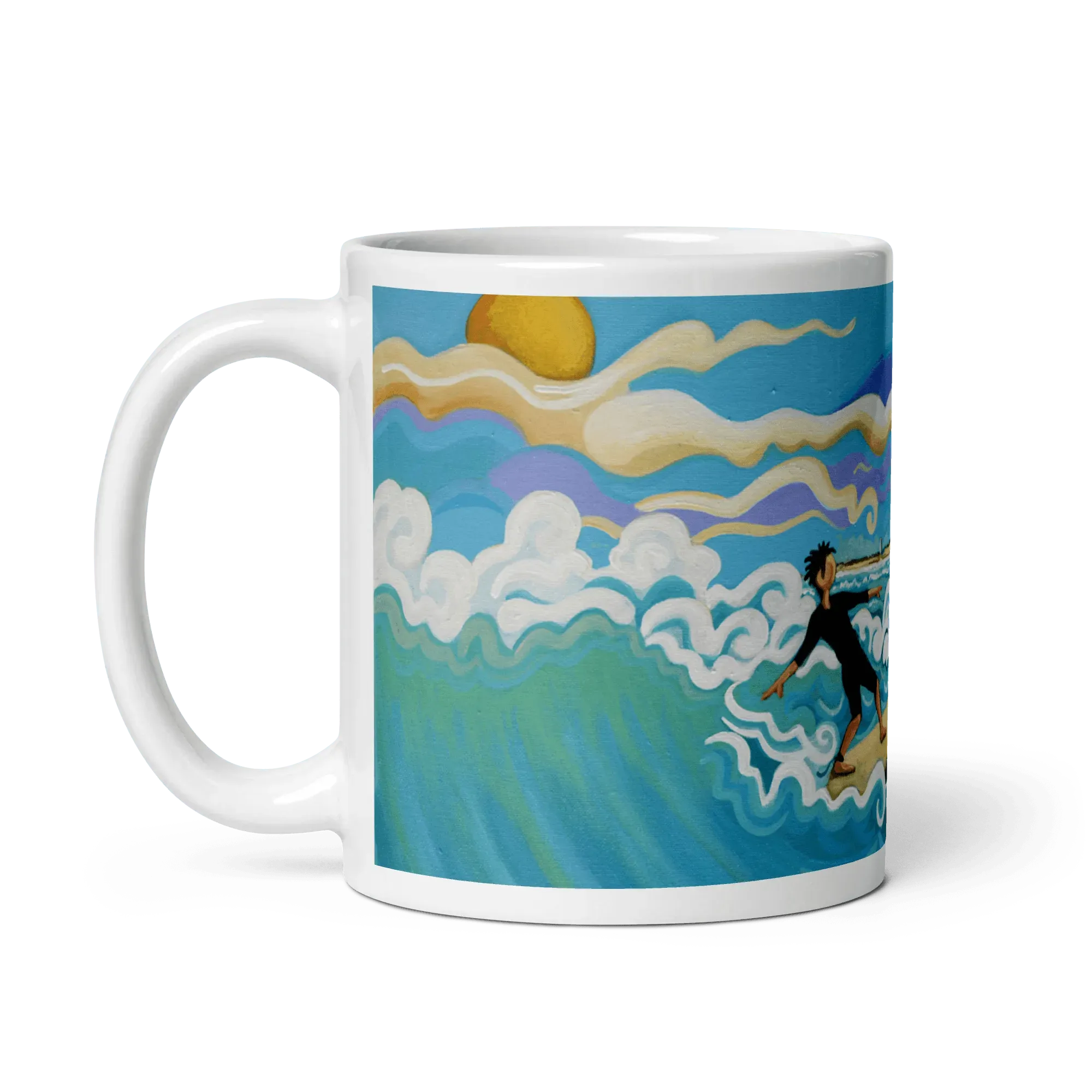 N204 - Surfing - El Palmar - Mug Panorama - Arte Caballero