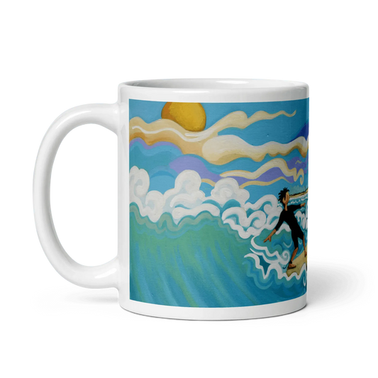 N204 - Surfing - El Palmar - Mug Panorama - Arte Caballero