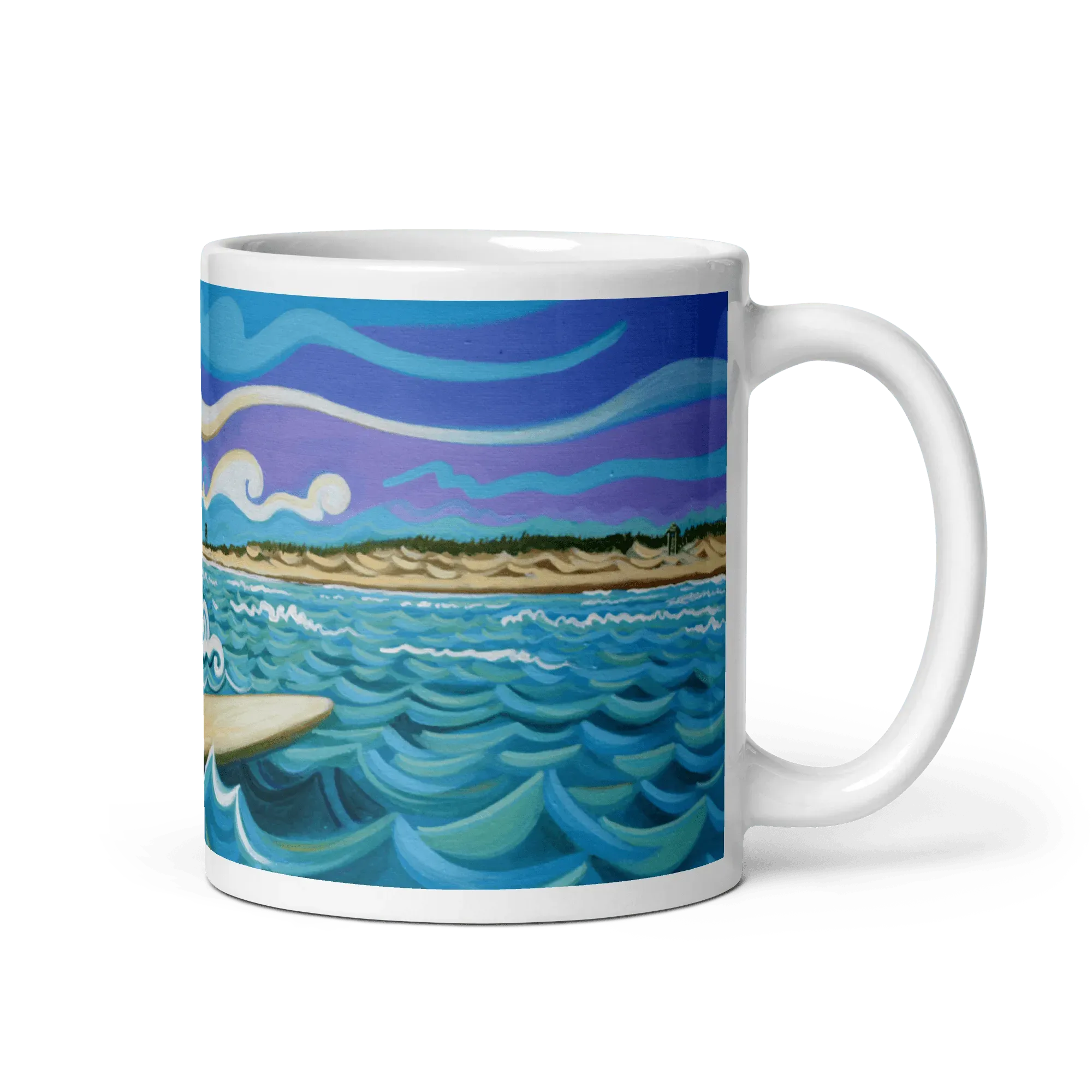 N204 - Surfing - El Palmar - Mug Panorama - Arte Caballero