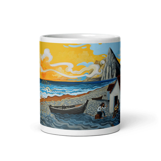 N210 - Como el Agua - Mug Panorama - Arte Caballero