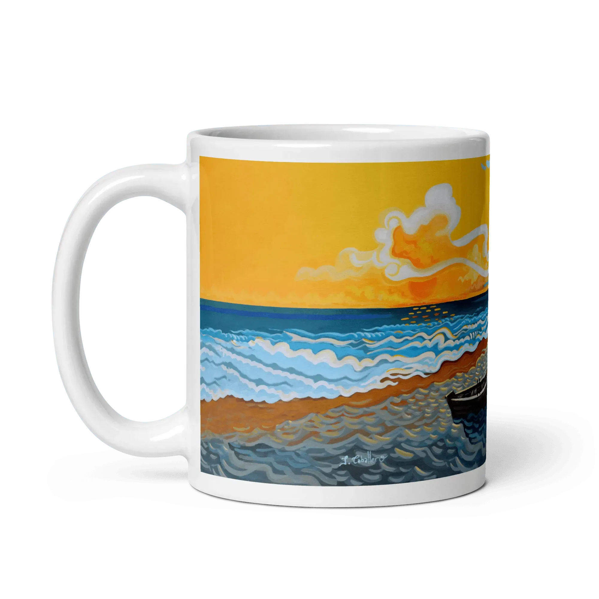 N210 - Como el Agua - Mug Panorama - Arte Caballero