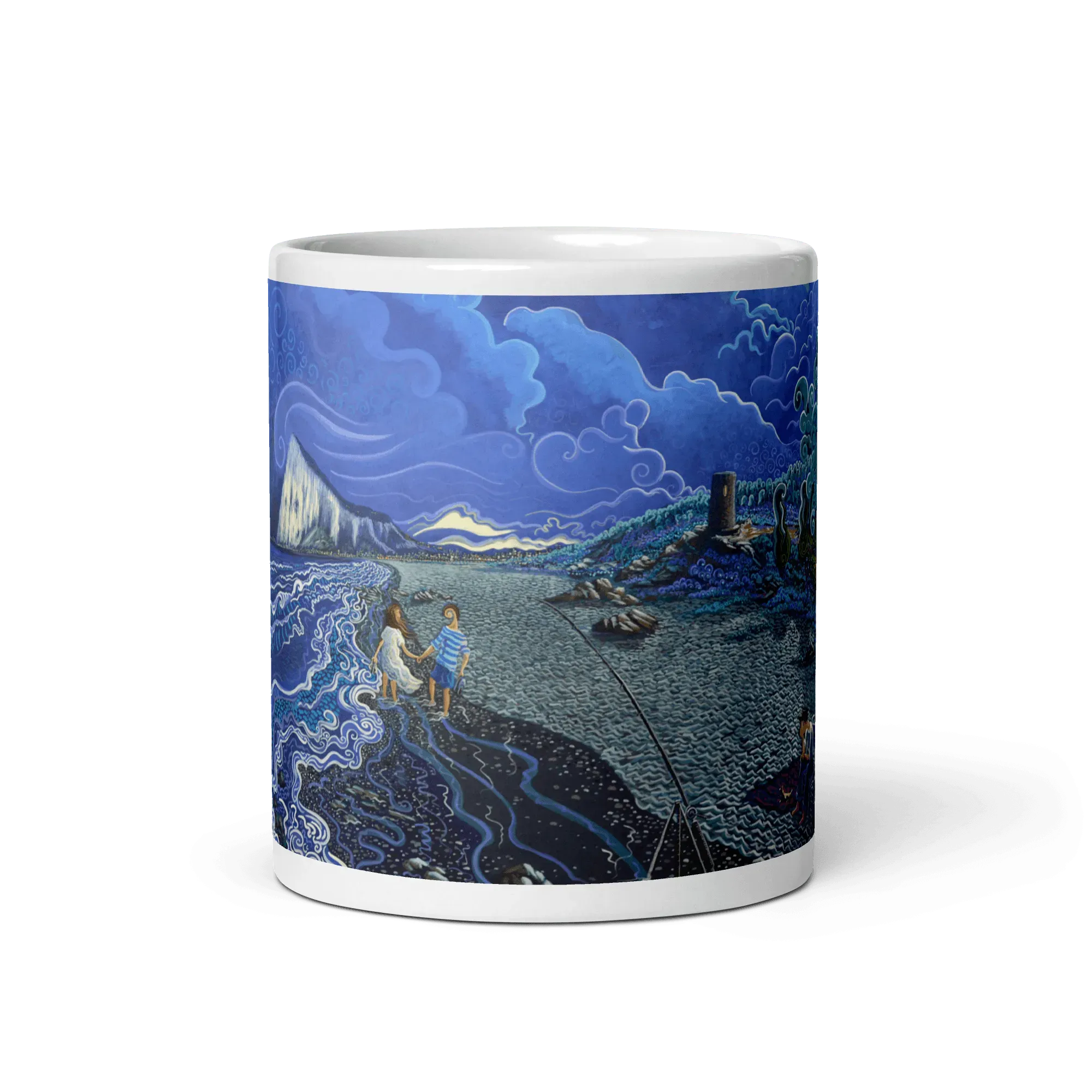 N47 - Under the full moon - Mug Panorama - Arte Caballero