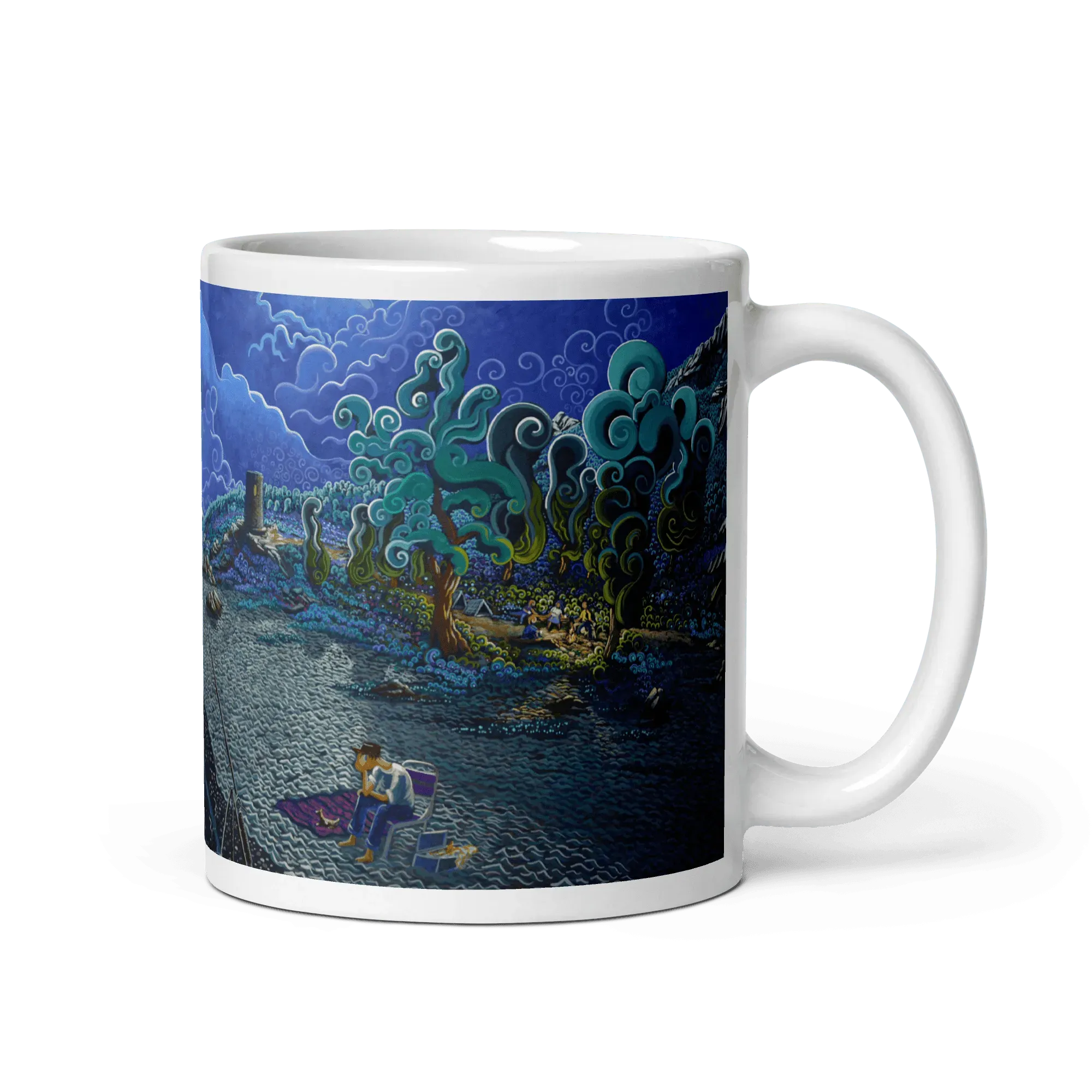 N47 - Under the full moon - Mug Panorama - Arte Caballero