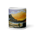 Charger l'image dans la visionneuse de la galerie, Gibraltar landscape panorama art mug with dramatic sunset clouds and coastal scene